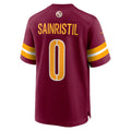Punc W.Commanders #0 Mike Sainristil Burgundy Game Stitched Jerseys