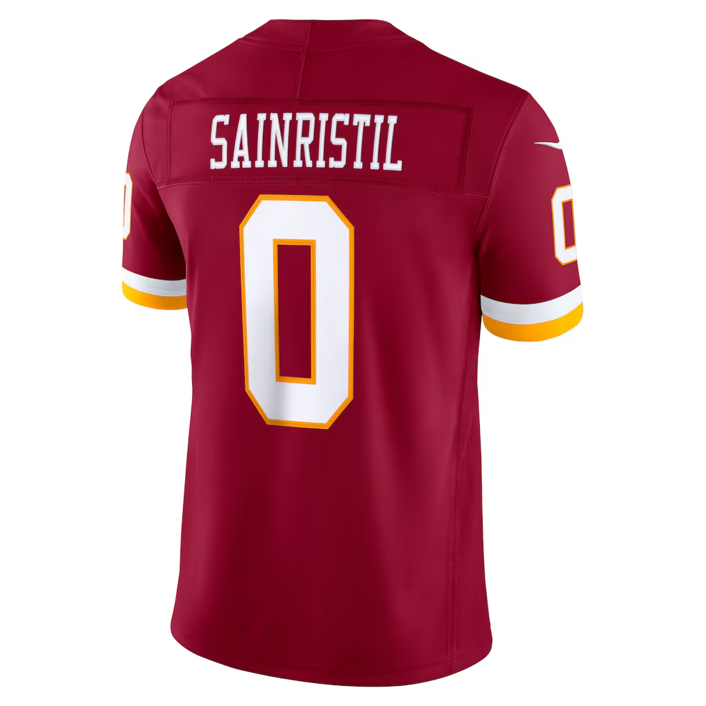 Punc W.Commanders #0 Mike Sainristil Burgundy Team Vapor F.U.S.E. Stitched Limited Jerseys