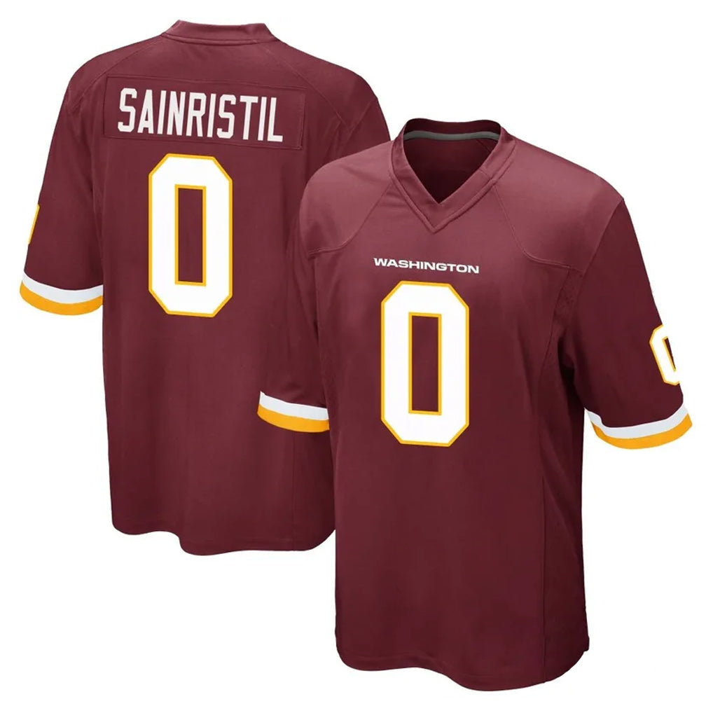 Punc W.Commanders #0 Mike Sainristil Player Burgundy Team Color Home Game Stitched Jerseys