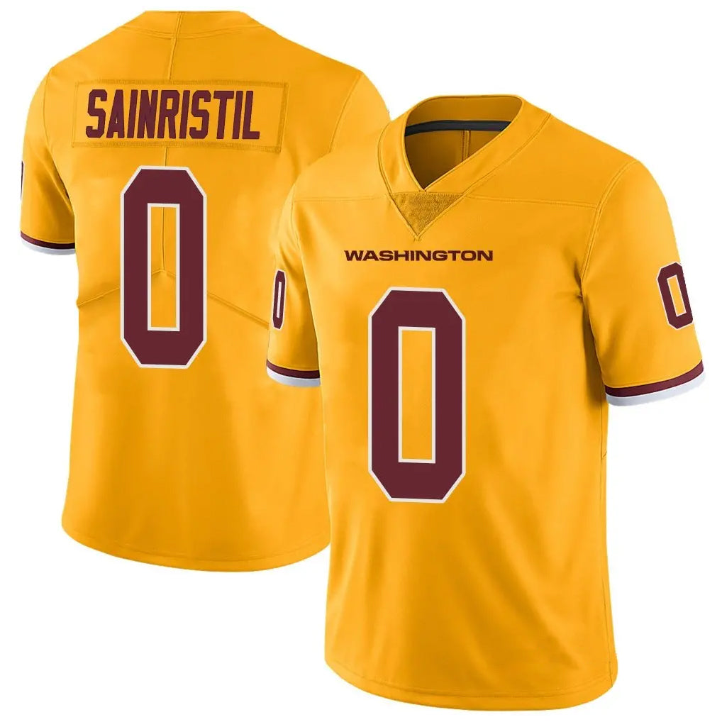 Punc W.Commanders #0 Mike Sainristil Player Gold Vapor Limited Stitched Jerseys