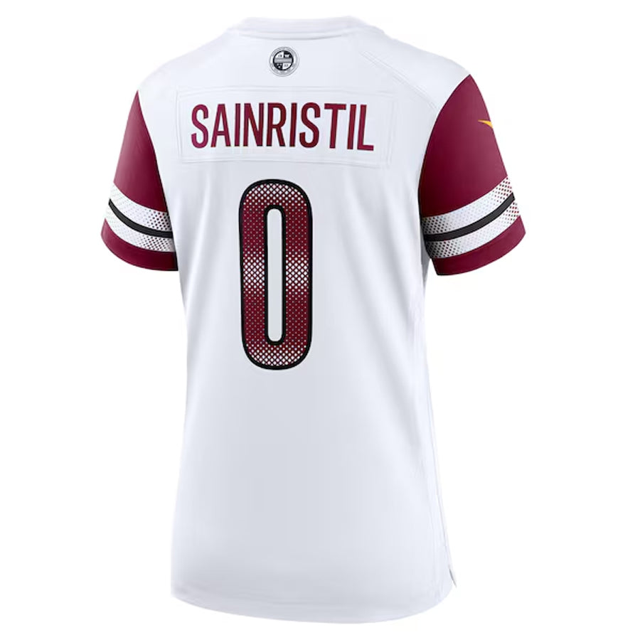 Punc W.Commanders #0 Mike Sainristil Player White Home Game Stitched Jerseys