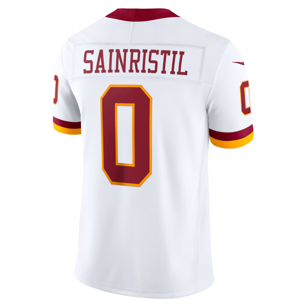Punc W.Commanders #0 Mike Sainristil White Vapor F.U.S.E. Stitched Limited Stitched Jerseys