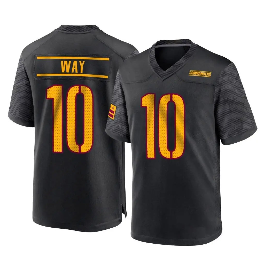 Punc W.Commanders #10 Tress Way Player Black Home Game Stitched Jerseys