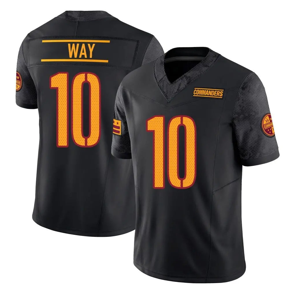 Punc W.Commanders #10 Tress Way Player Black Limited Vapor F.U.S.E. Home Game Stitched Jerseys
