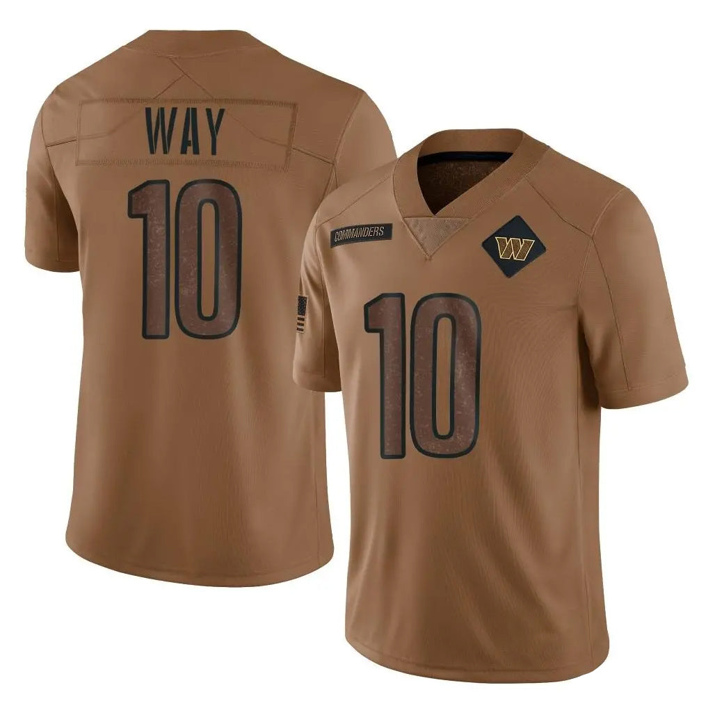 Punc W.Commanders #10 Tress Way Player Brown Limited Salute To Service Home Game Stitched Jerseys