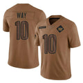 Punc W.Commanders #10 Tress Way Player Brown Limited Salute To Service Home Game Stitched Jerseys