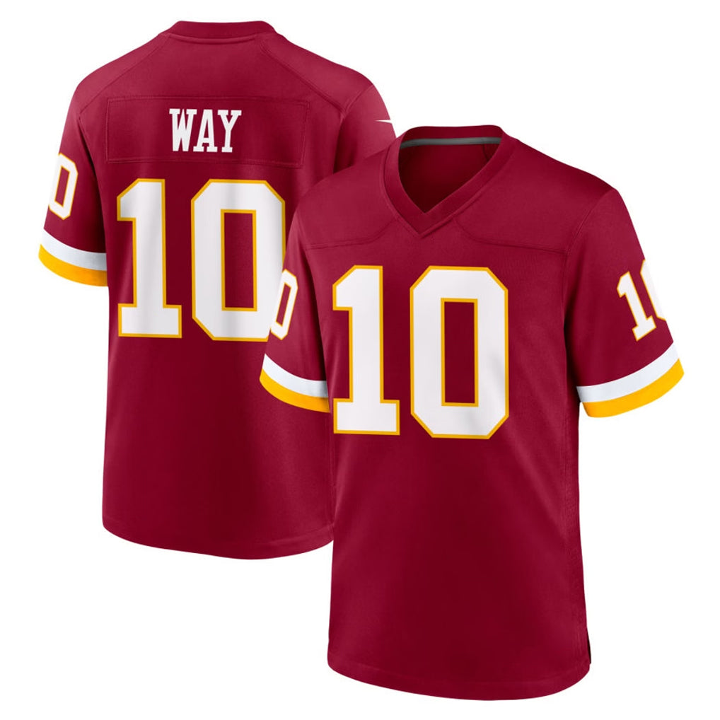 Punc W.Commanders #10 Tress Way Player Burgundy Game Home Stitched Jerseys