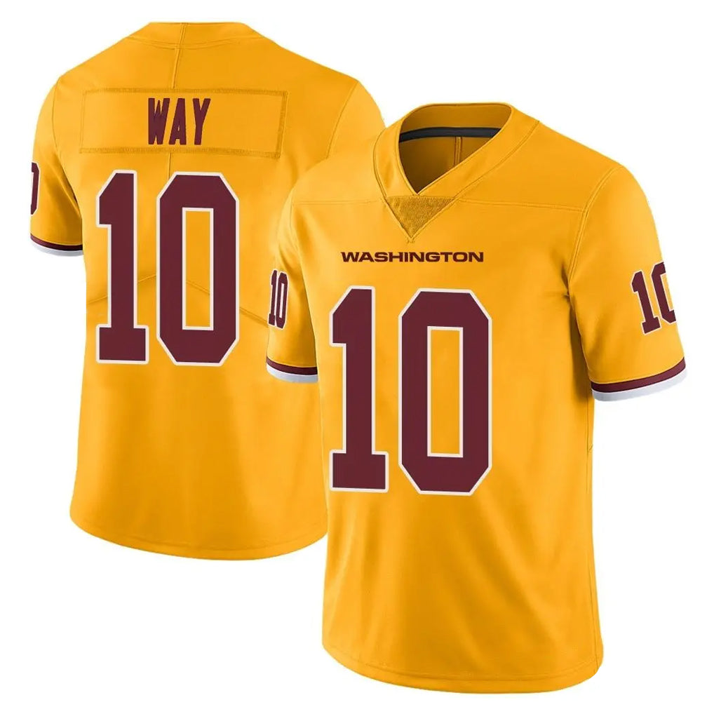 Punc W.Commanders #10 Tress Way Player Gold Limited Color Rush Home Game Stitched Jerseys