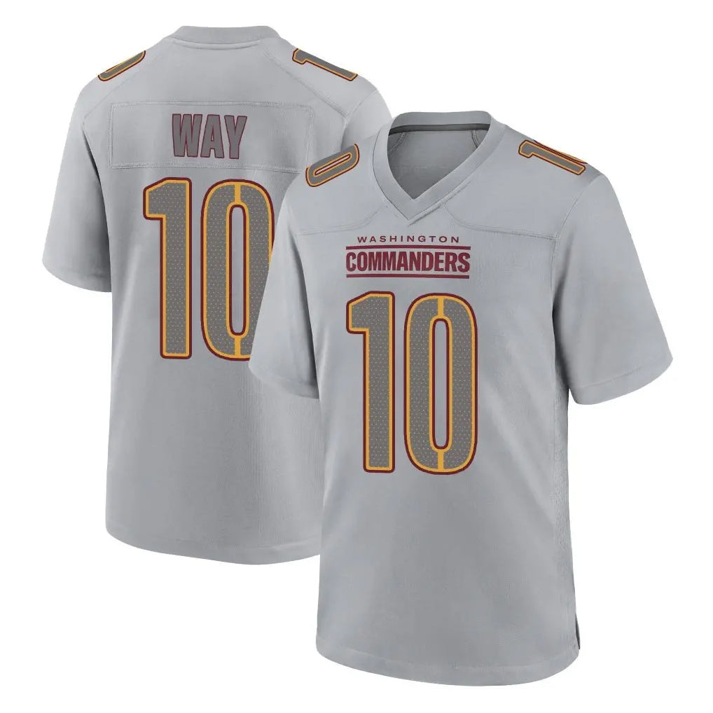 Punc W.Commanders #10 Tress Way Player Gray Atmosphere Fashion Home Game Stitched Jerseys