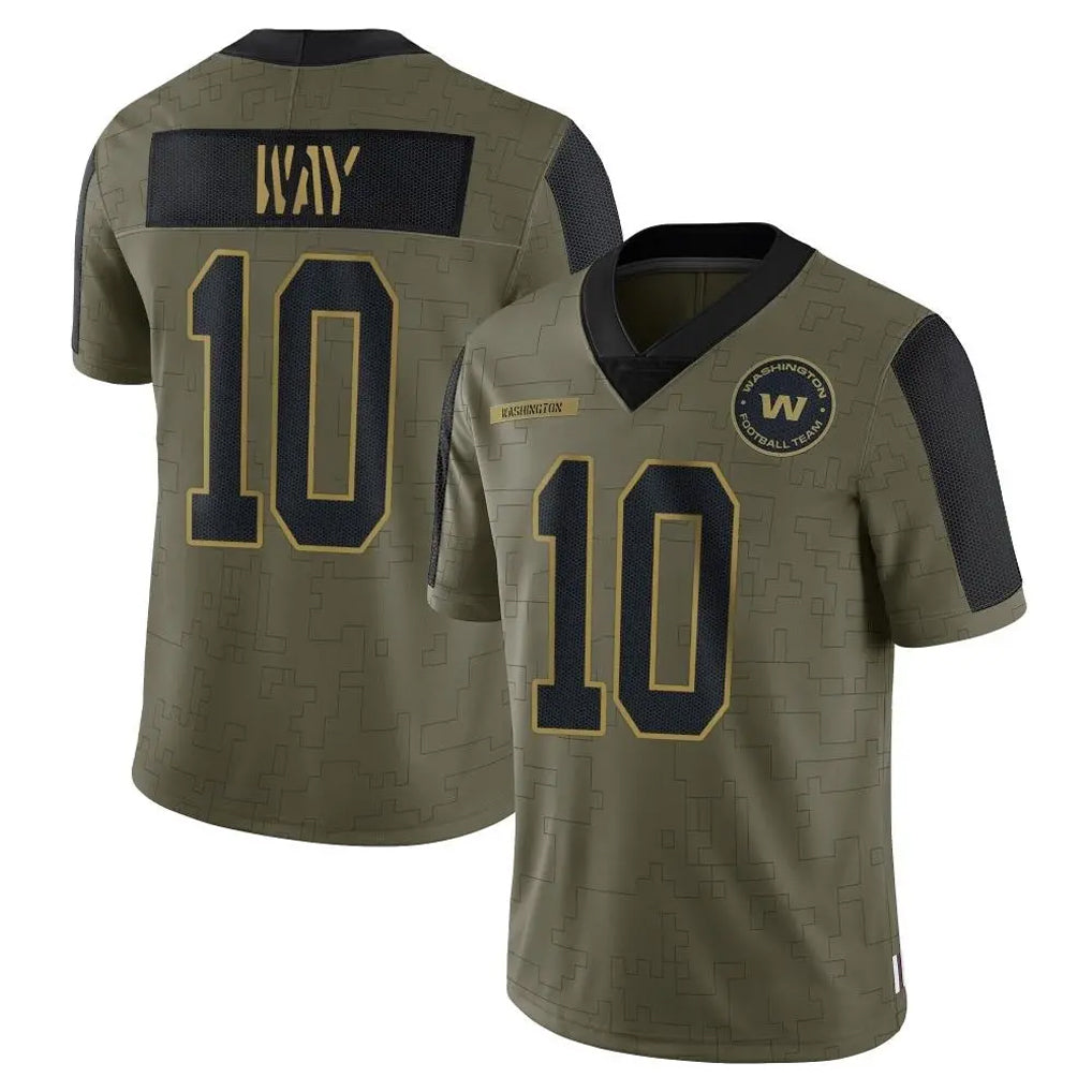 Punc W.Commanders #10 Tress Way Player Olive Salute To Service Limited Game Stitched Jerseys