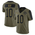 Punc W.Commanders #10 Tress Way Player Olive Salute To Service Limited Game Stitched Jerseys