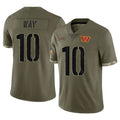 Punc W.Commanders #10 Tress Way Player Olive Salute To Service Limited Home Game Stitched Jerseys