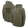 Punc W.Commanders #10 Tress Way Player Olive Salute to Service Pullover Hoodies Limited Home Stitched Jerseys