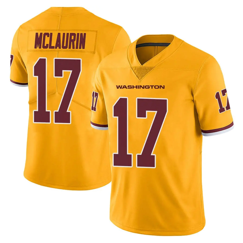 Punc W.Commanders #17 Terry Mclaurin Player Gold Limited Color Rush Home Game Stitched Jerseys