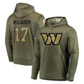 Punc W.Commanders #17 Terry Mclaurin Player Olive Salute to Service Pullover Hoodie Limited Home Game Stitched Jerseys