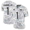 Punc W.Commanders #1 Deebo Samuel Sr Player Arctic Camo Salute to Service Limited Football Jerseys