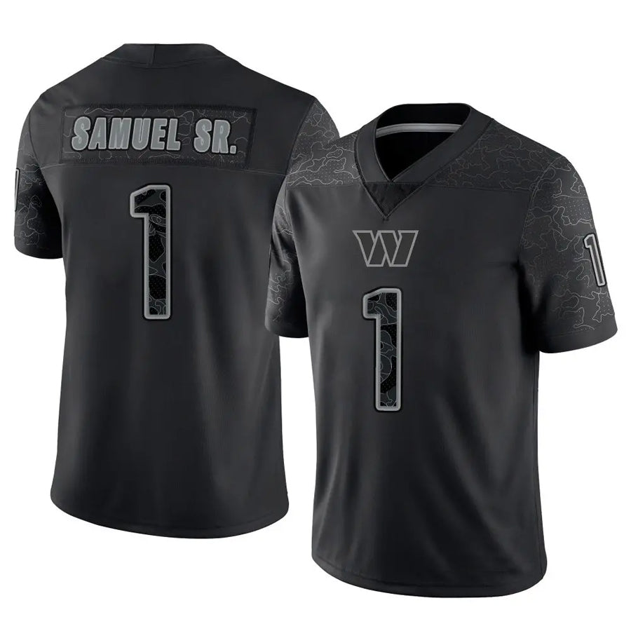Punc W.Commanders #1 Deebo Samuel Sr Player Black RFLCTV Limited Football Jerseys