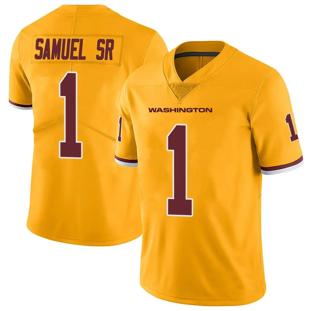 Punc W.Commanders #1 Deebo Samuel Sr Player Gold Vapor Limited Stitched Jerseys