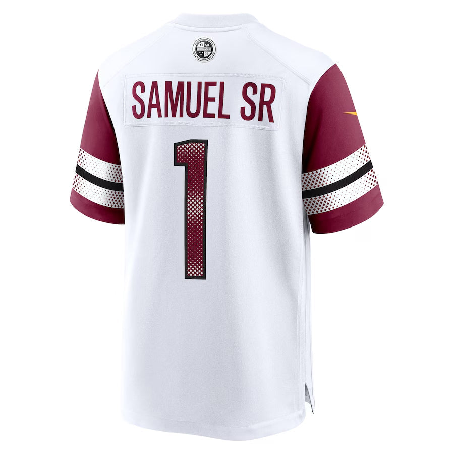 Punc W.Commanders #1 Deebo Samuel Sr Player White Home Game Stitched Jerseys