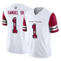 Punc W.Commanders #1 Deebo Samuel Sr Player White Vapor F.U.S.E. Limited Stitched Jerseys