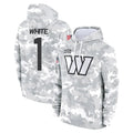 Punc W.Commanders #1 Rachaad White Player Arctic Camo Limited Salute to Service Pullover Hoodies Game Stitched Jerseys