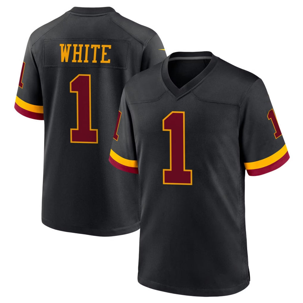 Punc W.Commanders #1 Rachaad White Player Black Limited Home Game Stitched Jerseys