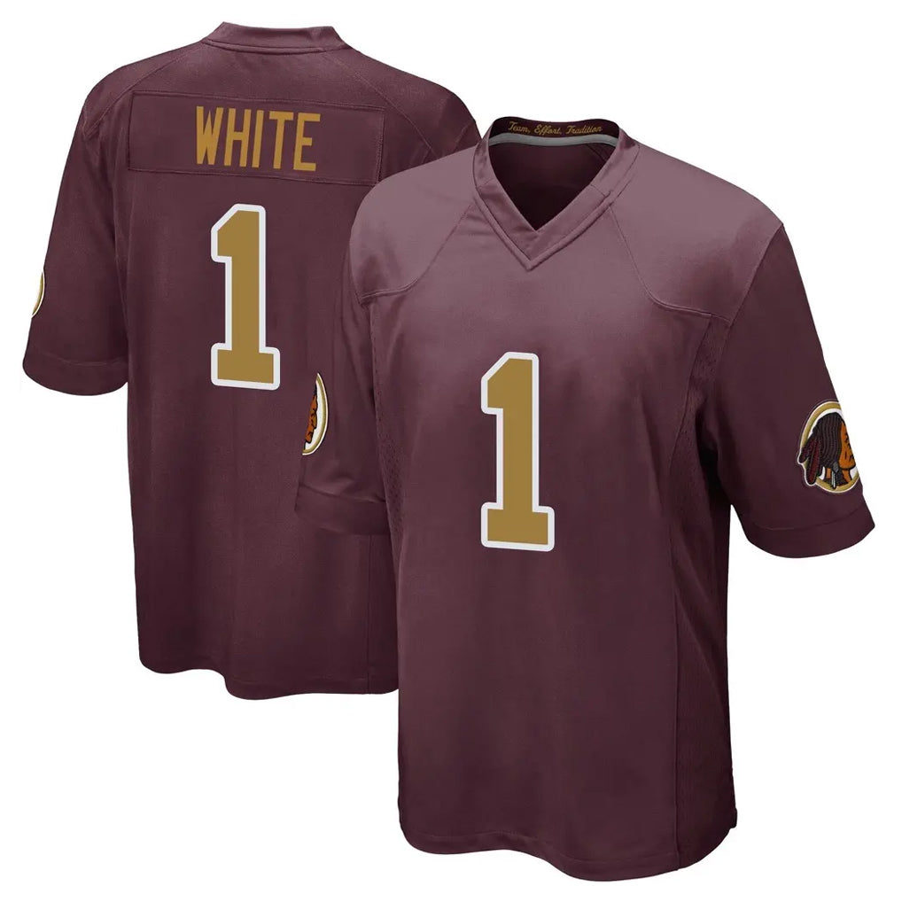 Punc W.Commanders #1 Rachaad White Player Burgundy Alternate Home Game Stitched Jerseys