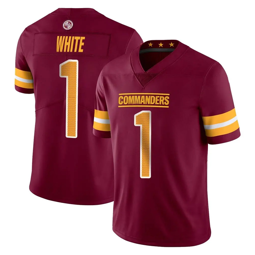 Punc W.Commanders #1 Rachaad White Player Burgundy Limited Vapor Home Game Stitched Jerseys
