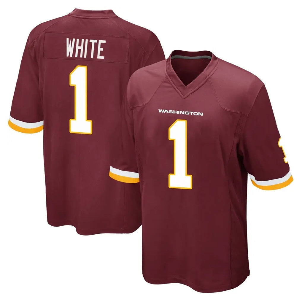 Punc W.Commanders #1 Rachaad White Player Burgundy Team Color Home Game Stitched Jerseys