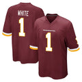 Punc W.Commanders #1 Rachaad White Player Burgundy Team Color Home Game Stitched Jerseys