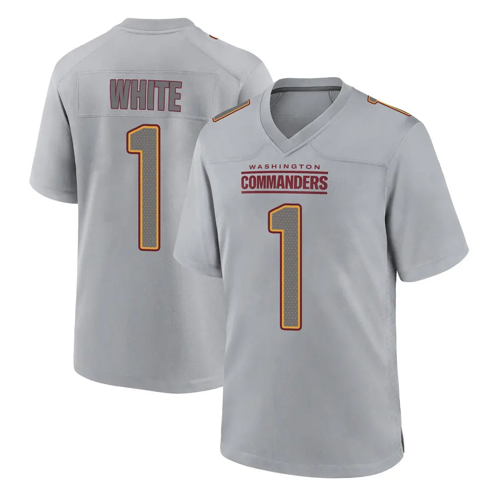 Punc W.Commanders #1 Rachaad White Player Gray Atmosphere Fashion Home Game Stitched Jerseys