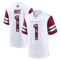 Punc W.Commanders #1 Rachaad White Player White Game Home Stitched Jerseys
