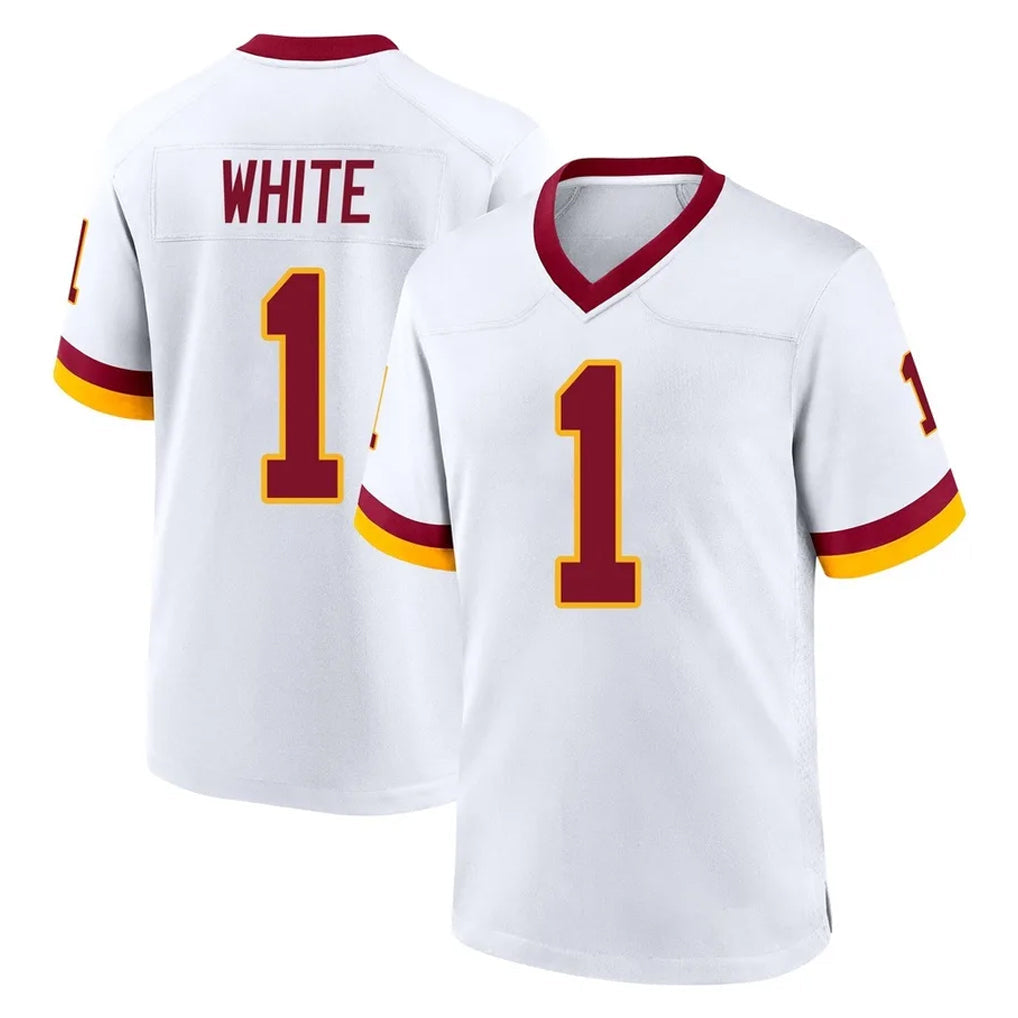 Punc W.Commanders #1 Rachaad White Player White Home Game Stitched Jerseys