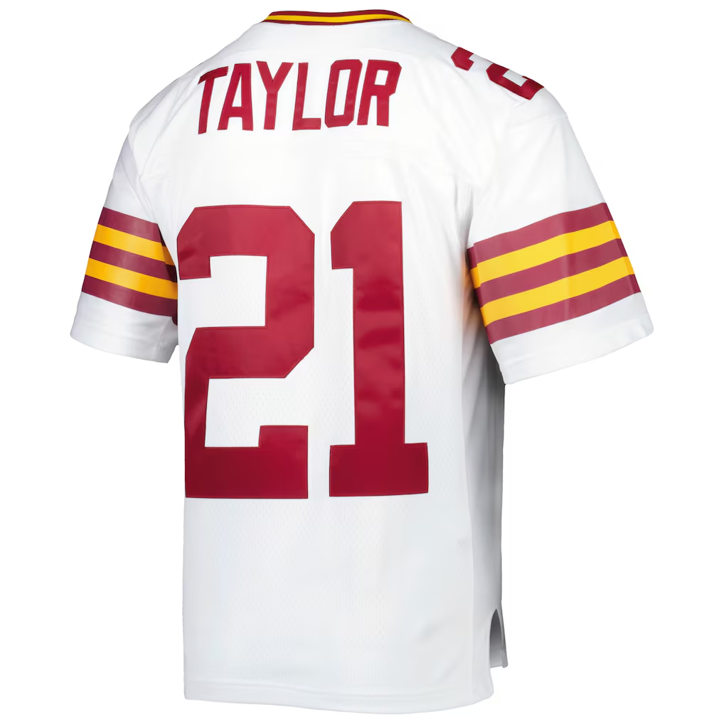Punc W.Commanders #21 Sean Taylor Mitchell & Ness White Legacy Replica Jersey Stitched Puhic Game Jerseys