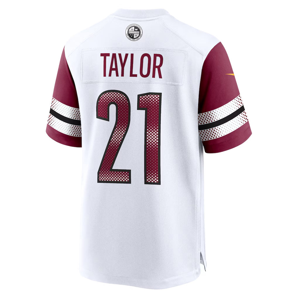 Punc W.Commanders #21 Sean Taylor Player White Home Game Stitched Jerseys