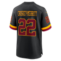 Punc W.Commanders #22 Jacory Croskey-Merritt Black Hail Raiser Alternate Game Stitched Jerseys