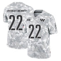 Punc W.Commanders #22 Jacory Croskey-Merritt Player Arctic Camo Salute to Service Limited Stitched Jerseys