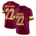 Punc W.Commanders #22 Jacory Croskey-Merritt Player Burgundy Limited Vapor Home Game Stitched Jerseys