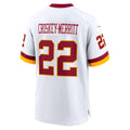 Punc W.Commanders #22 Jacory Croskey-Merritt Player White Home Game Stitched Jerseys