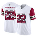 Punc W.Commanders #22 Jacory Croskey-Merritt Player White Vapor F.U.S.E. Limited Stitched Jerseys