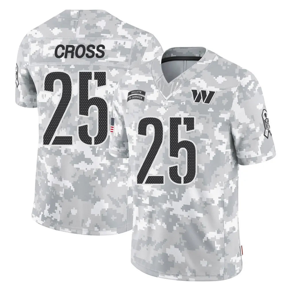 Punc W.Commanders #25 Nick Cross Player Arctic Camo Limited Salute To Service Home Game Stitched Jerseys