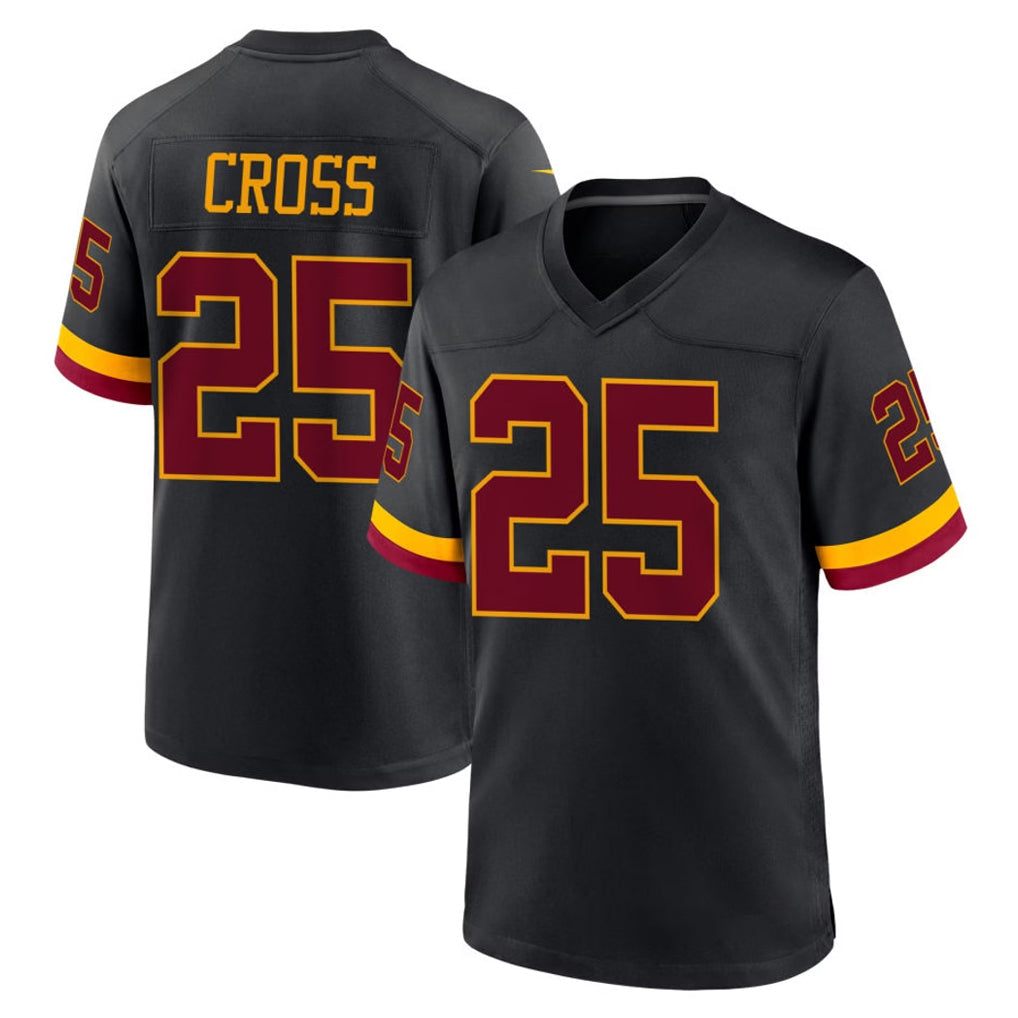 Punc W.Commanders #25 Nick Cross Player Black Limited Home Game Stitched Jerseys