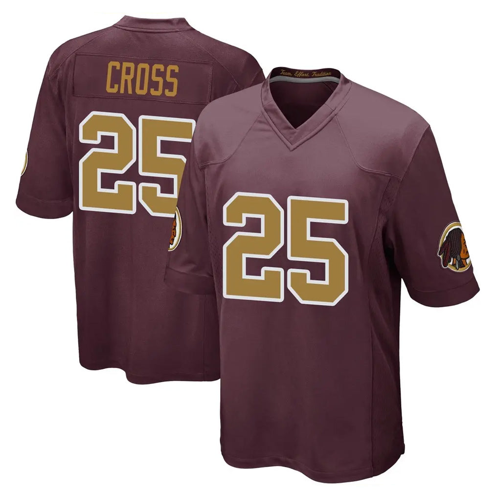 Punc W.Commanders #25 Nick Cross Player Burgundy Alternate Home Game Stitched Jerseys