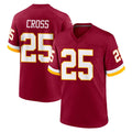 Punc W.Commanders #25 Nick Cross Player Burgundy Game Home Stitched Jerseys