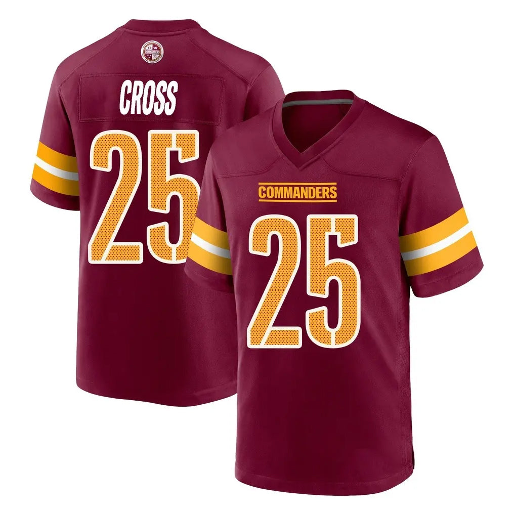 Punc W.Commanders #25 Nick Cross Player Burgundy Home Game Stitched Jerseys