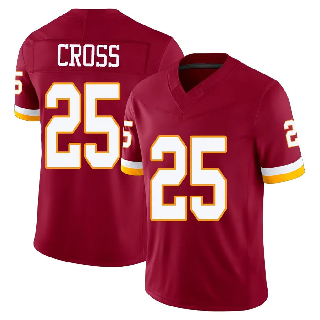 Punc W.Commanders #25 Nick Cross Player Burgundy Limited Team Vapor F.U.S.E. Home Game Stitched Jerseys