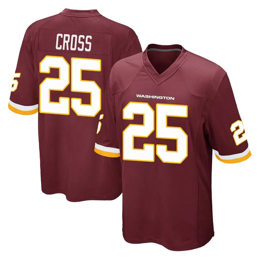 Punc W.Commanders #25 Nick Cross Player Burgundy Team Color Home Game Stitched Jerseys