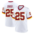 Punc W.Commanders #25 Nick Cross Player White Home Game Stitched Jerseys