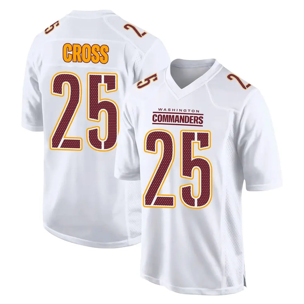 Punc W.Commanders #25 Nick Cross Player White Tundra Fashion Home Game Stitched Jerseys