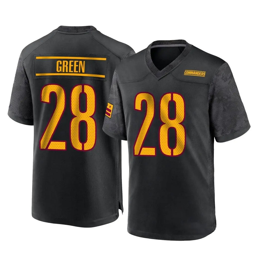 Punc W.Commanders #28 Darrell Green Player Black Home Game Stitched Jerseys